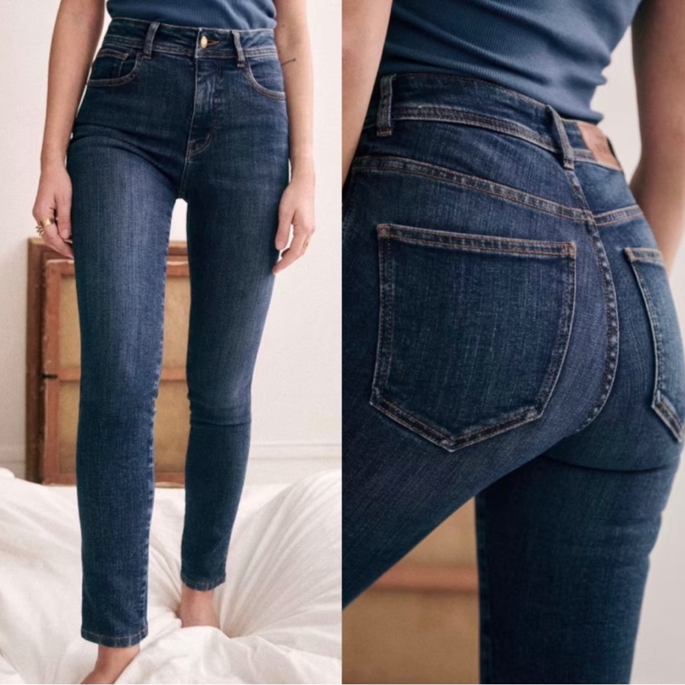 Sezane Le Slim Parfait Perfect Slim Jeans in Blue Denim sz 30